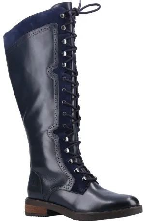 Hush Puppies Rudy Womens Brogue Detail Long Leg Boot