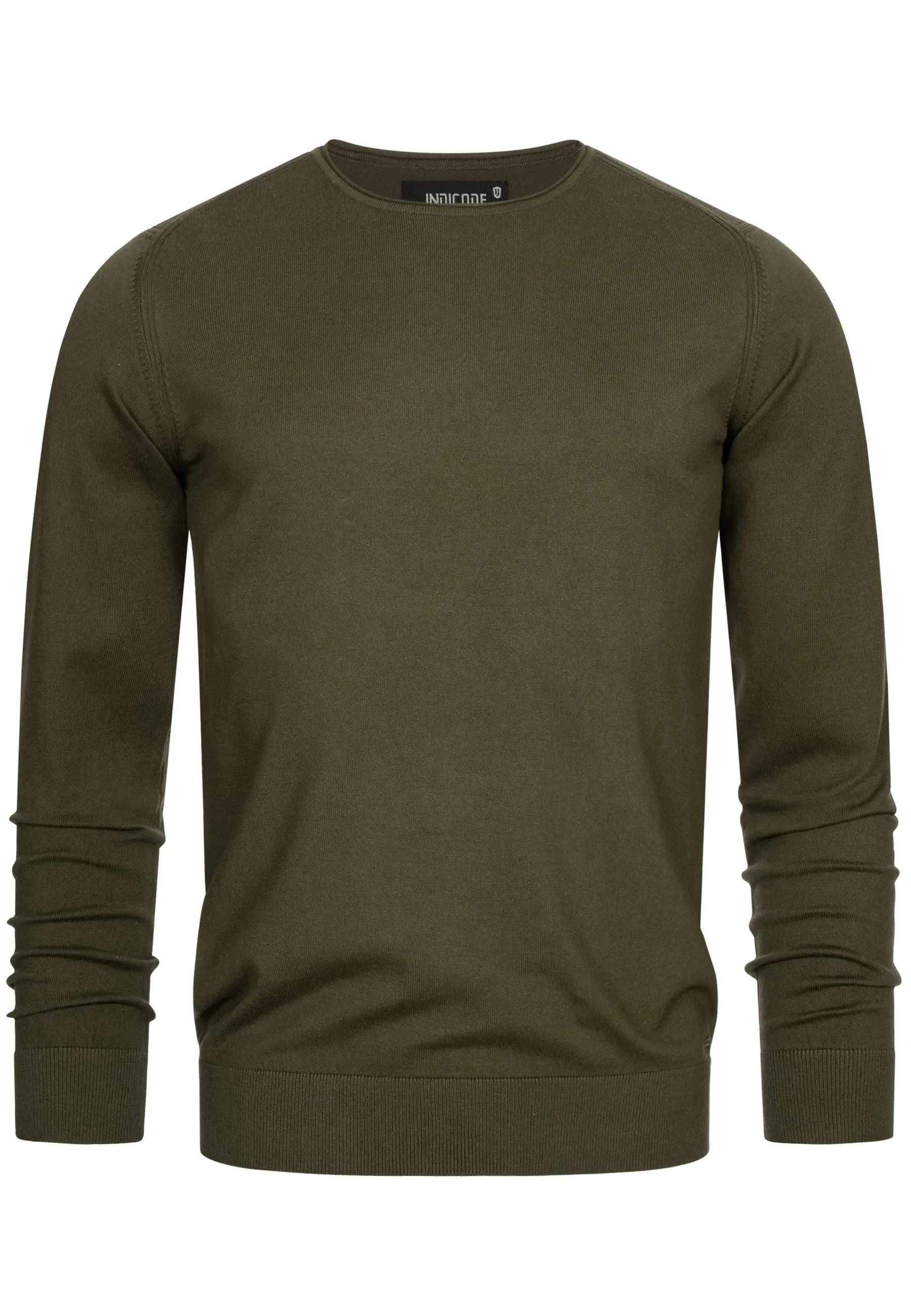 Indicode Herren Gamal Strickpullover mit Rundhals-Ausschnitt  aus 80% Baumwolle