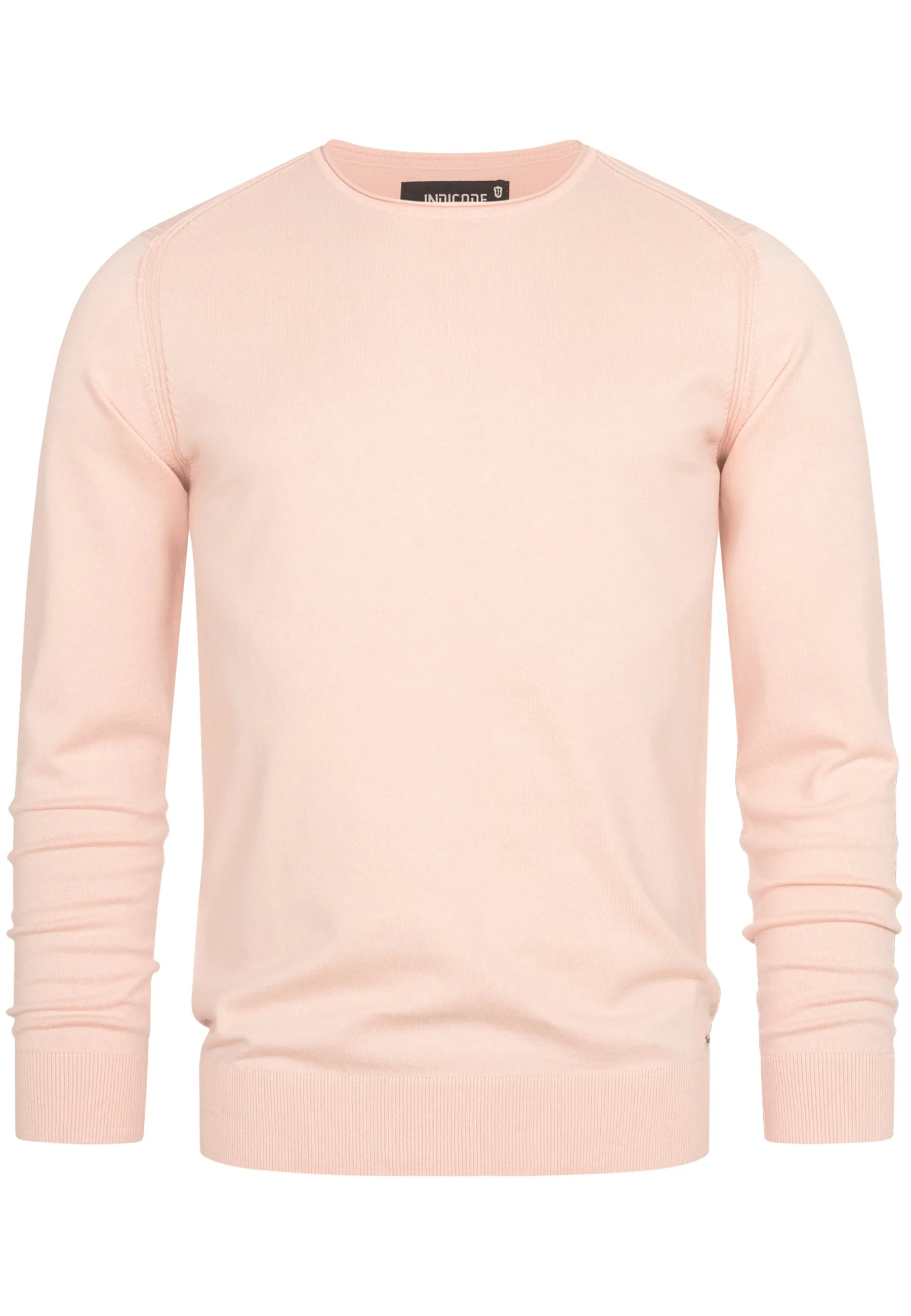 Indicode Herren Gamal Strickpullover mit Rundhals-Ausschnitt  aus 80% Baumwolle