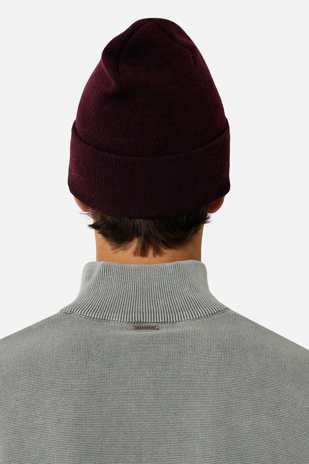 Industrie - The Lakewood Zip Neck Jumper - OD Steel