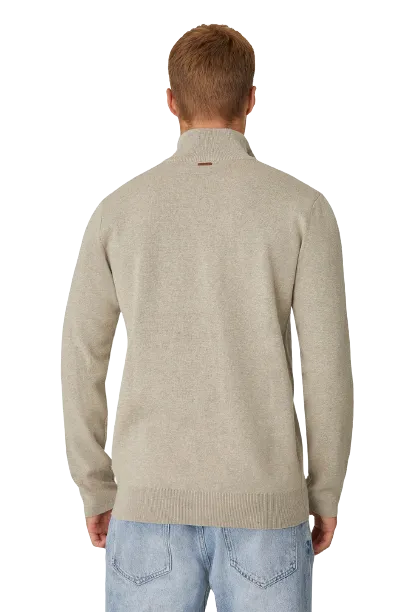 Industrie - The Lakewood Zip Neck Jumper - Wheat