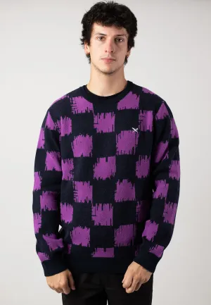 Iriedaily - Switchup Knit Navy Purple - Pullover