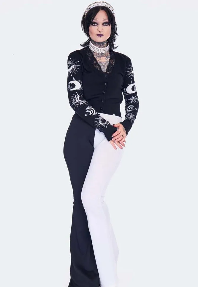 Jawbreaker - Moon Embroidered Lace Trim Black - Cardigan