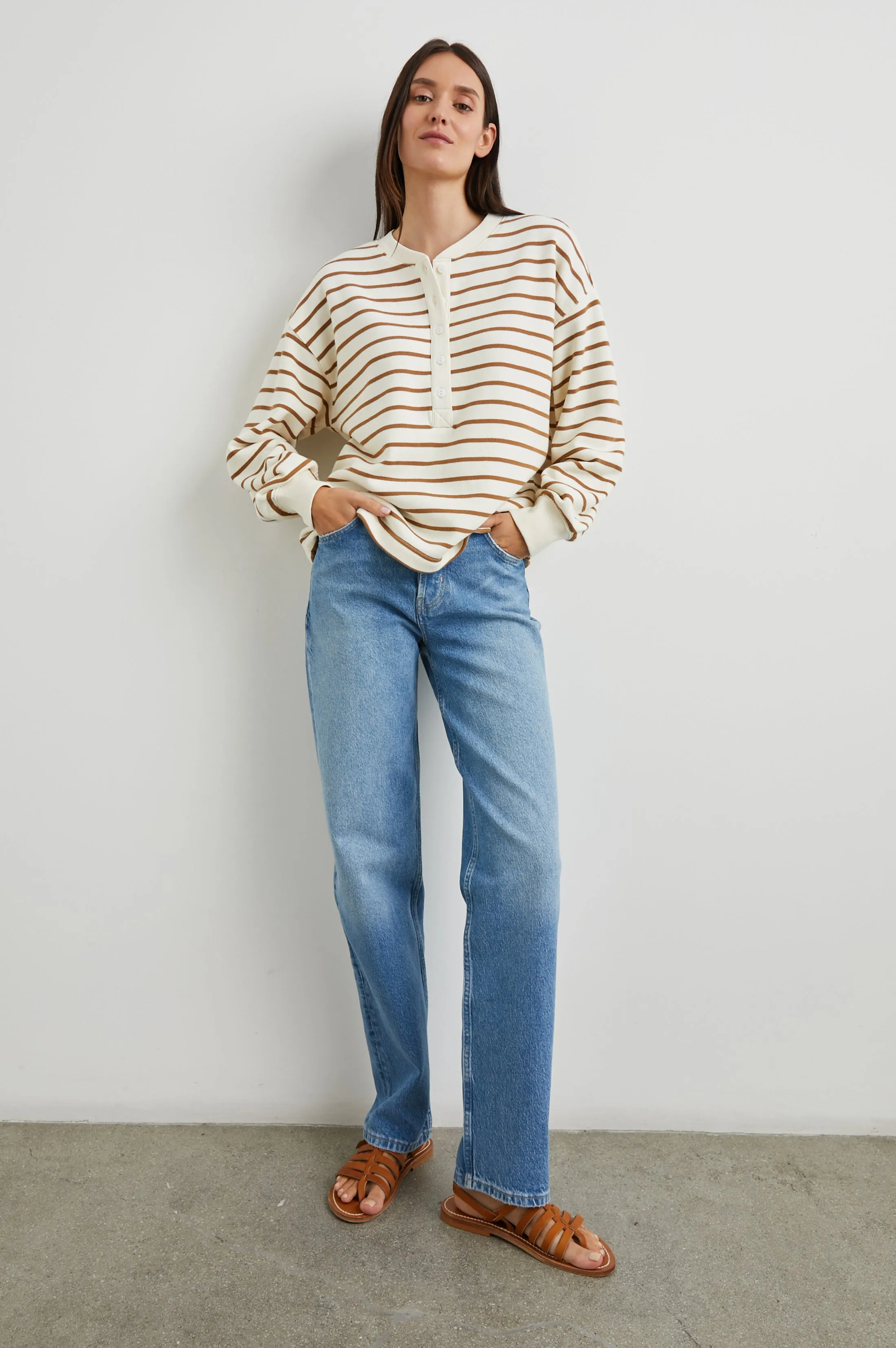 JOAN SWEATSHIRT - CARMEL STRIPE Rails