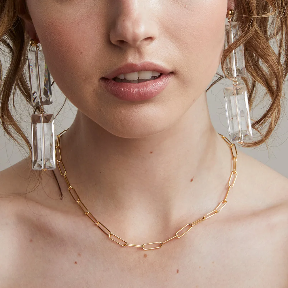 Jolie & Deen WOMENS LINKED CHAIN NECKLACE - GOLD