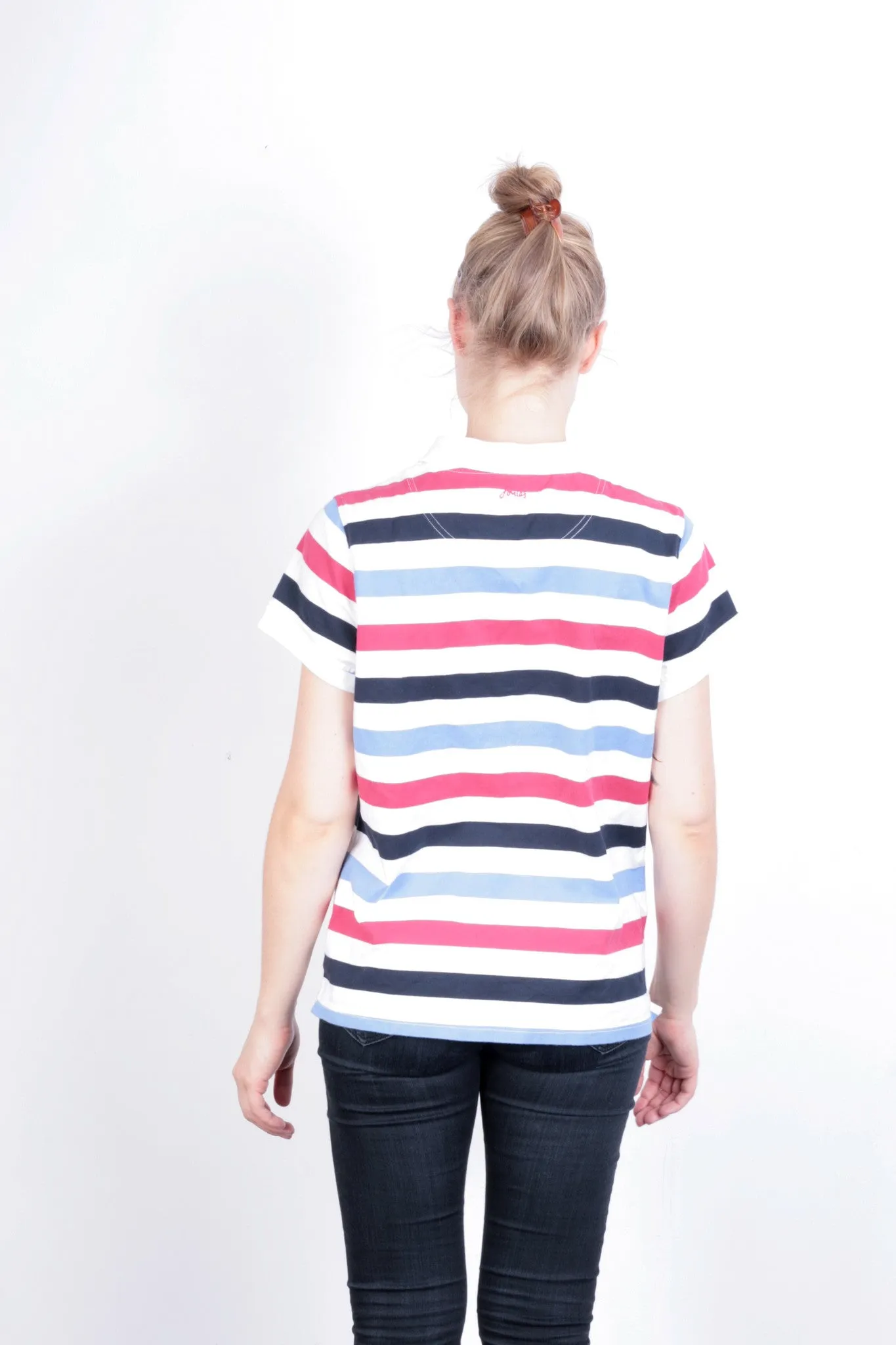 Joules Women's 2XL Polo Shirt Striped White Short Sleeve
