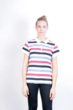 Joules Women's 2XL Polo Shirt Striped White Short Sleeve