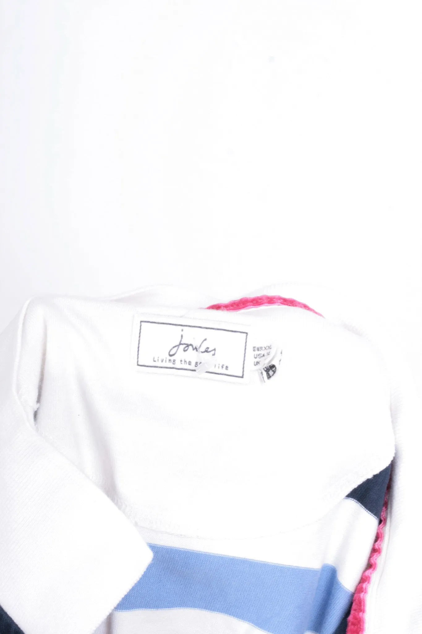 Joules Women's 2XL Polo Shirt Striped White Short Sleeve