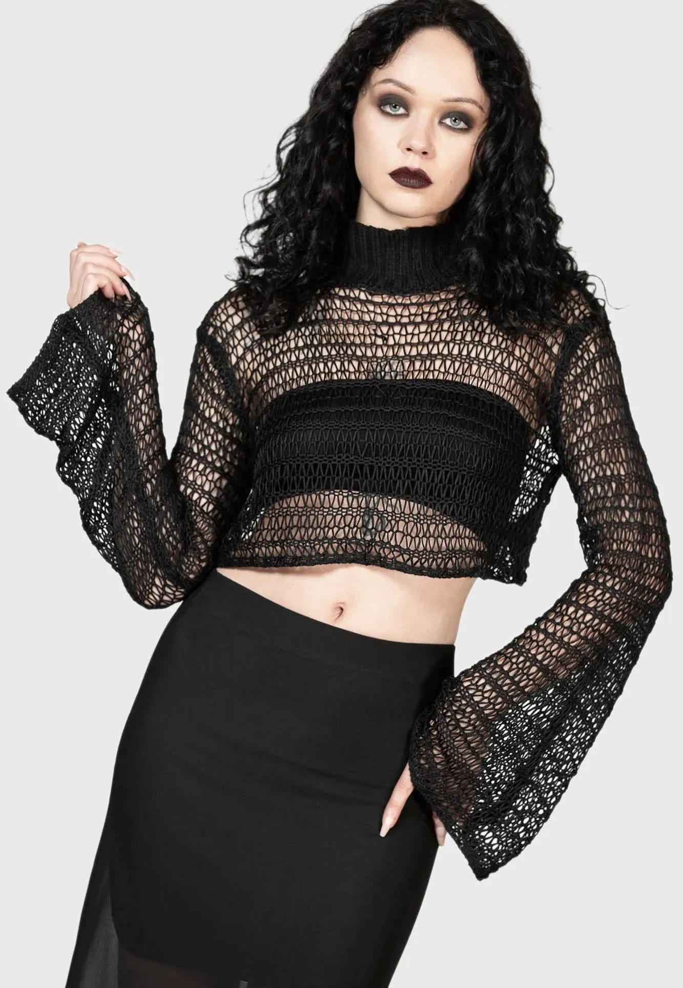 Killstar - Reacher Crop Black - Pullover