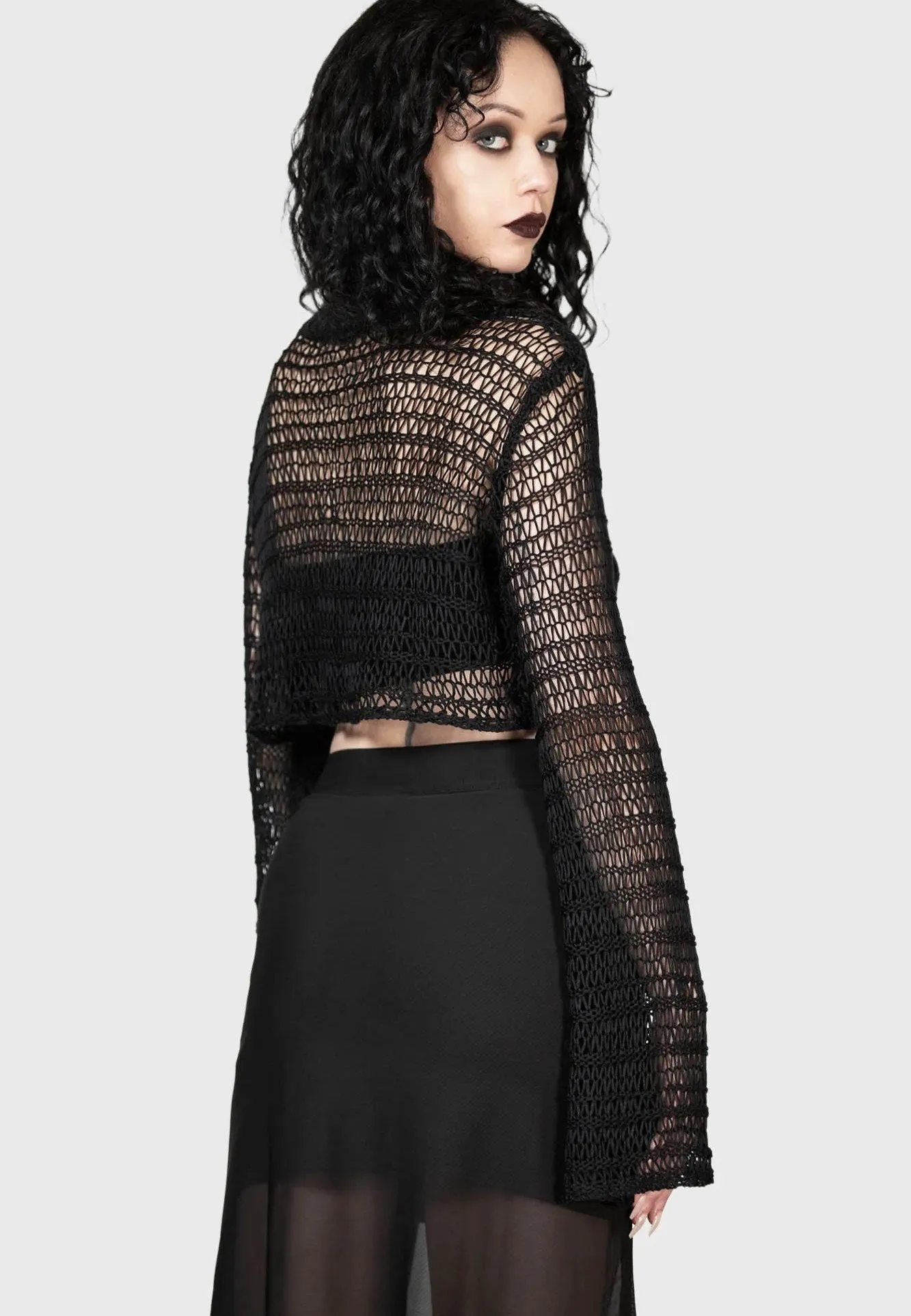 Killstar - Reacher Crop Black - Pullover