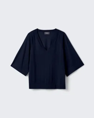 Kimono-style V-neck jumper Eric Bompard