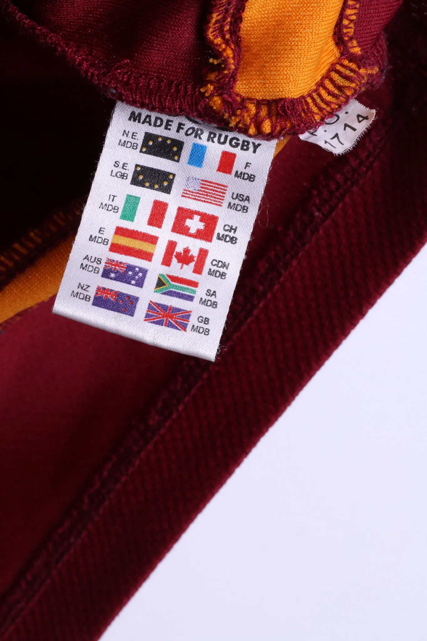 KooGa Giants Womens XS/S Rugby Shirt Maroon Orange Top Sport