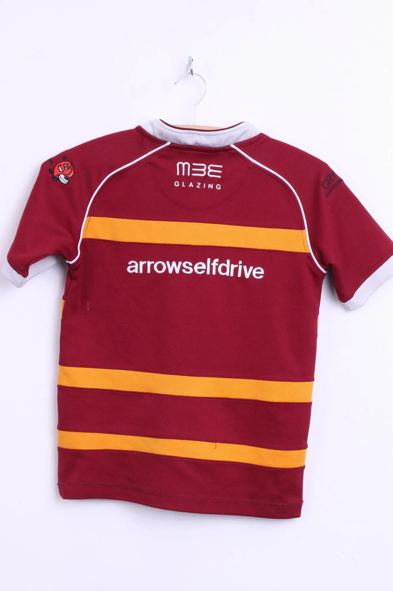 KooGa Giants Womens XS/S Rugby Shirt Maroon Orange Top Sport