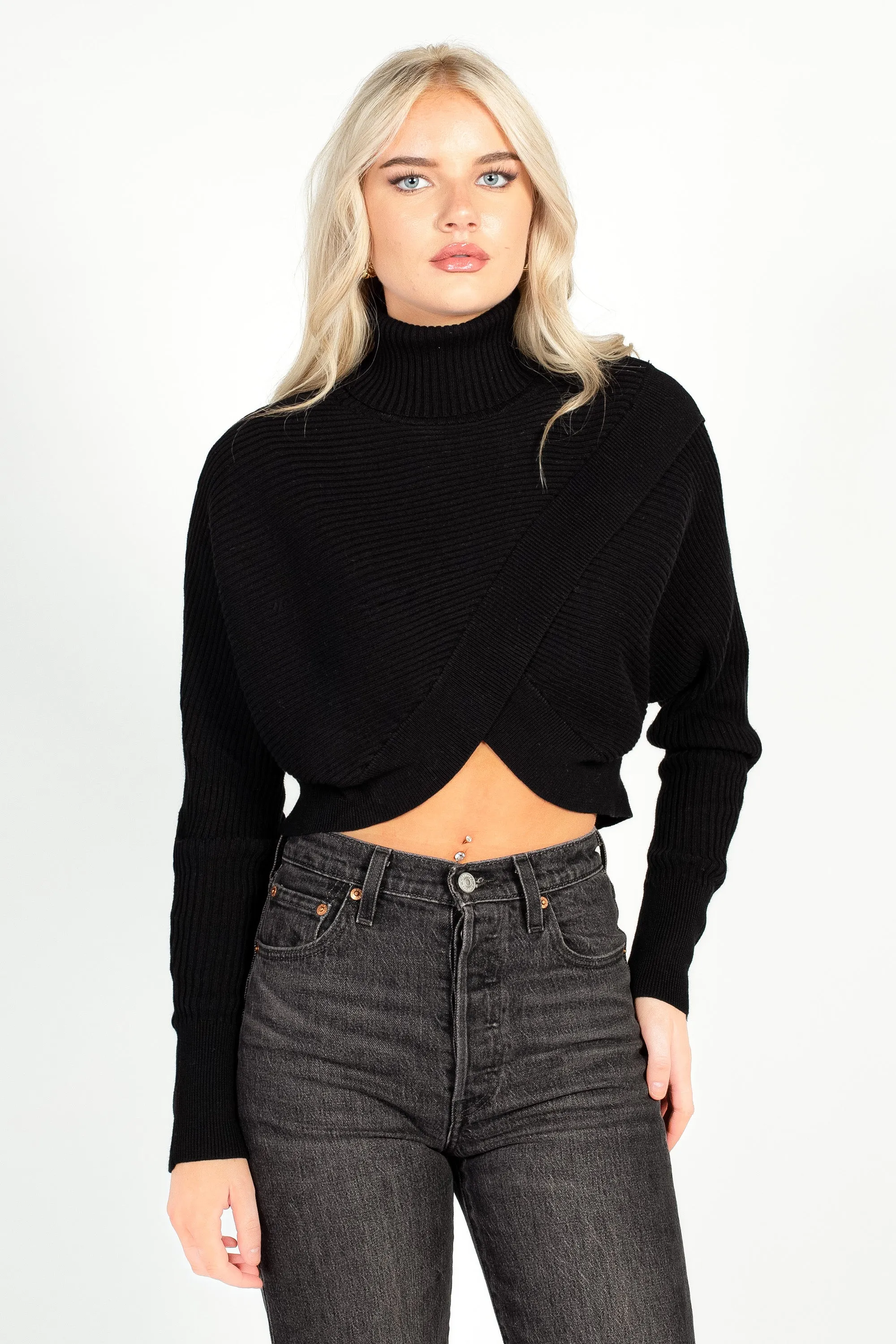 Laurel Turtleneck Cross Over Sweater