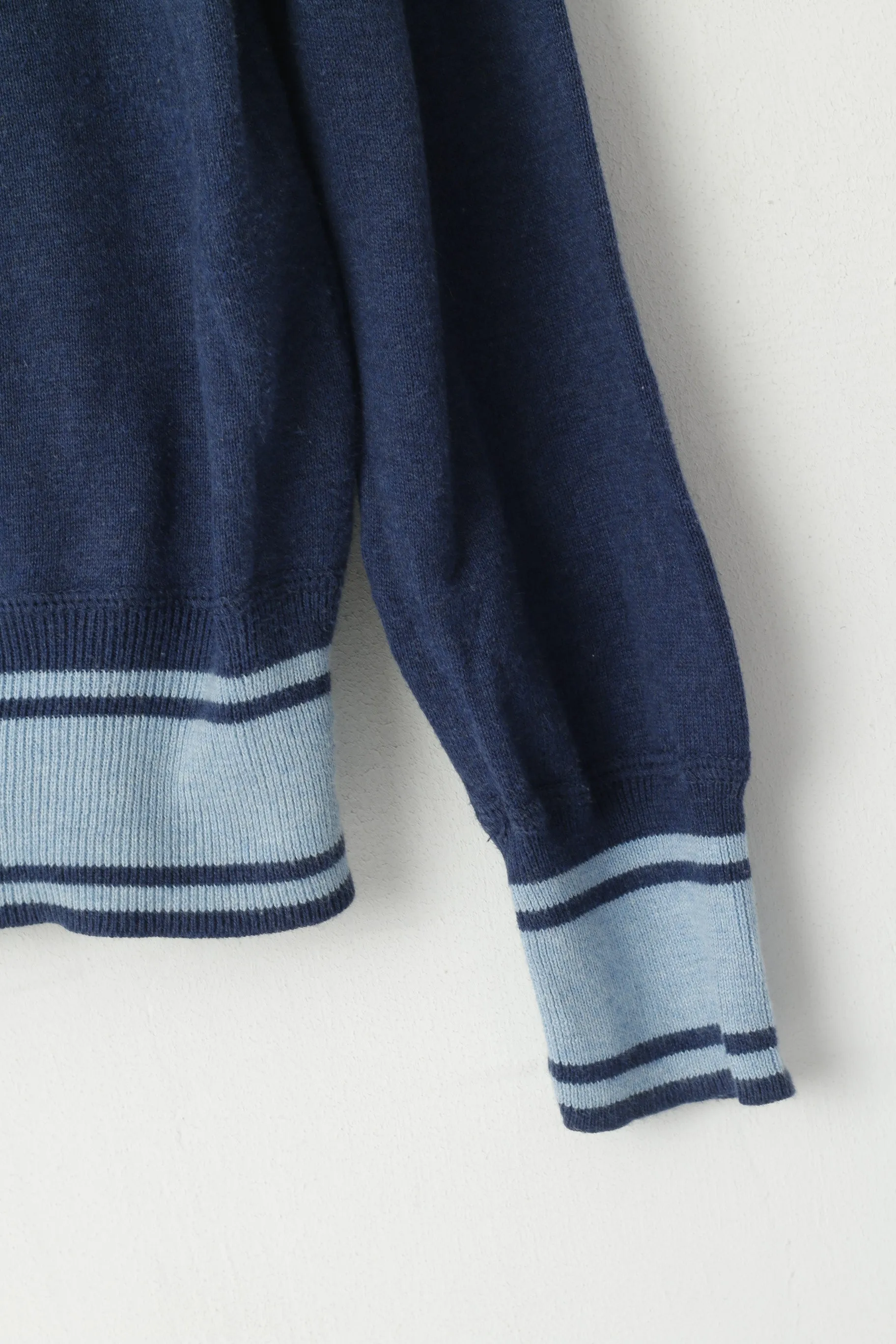 Levi's Men XL (L) Jumper Navy Cotton Knit Full Zipper Lightweight Soft Sweater