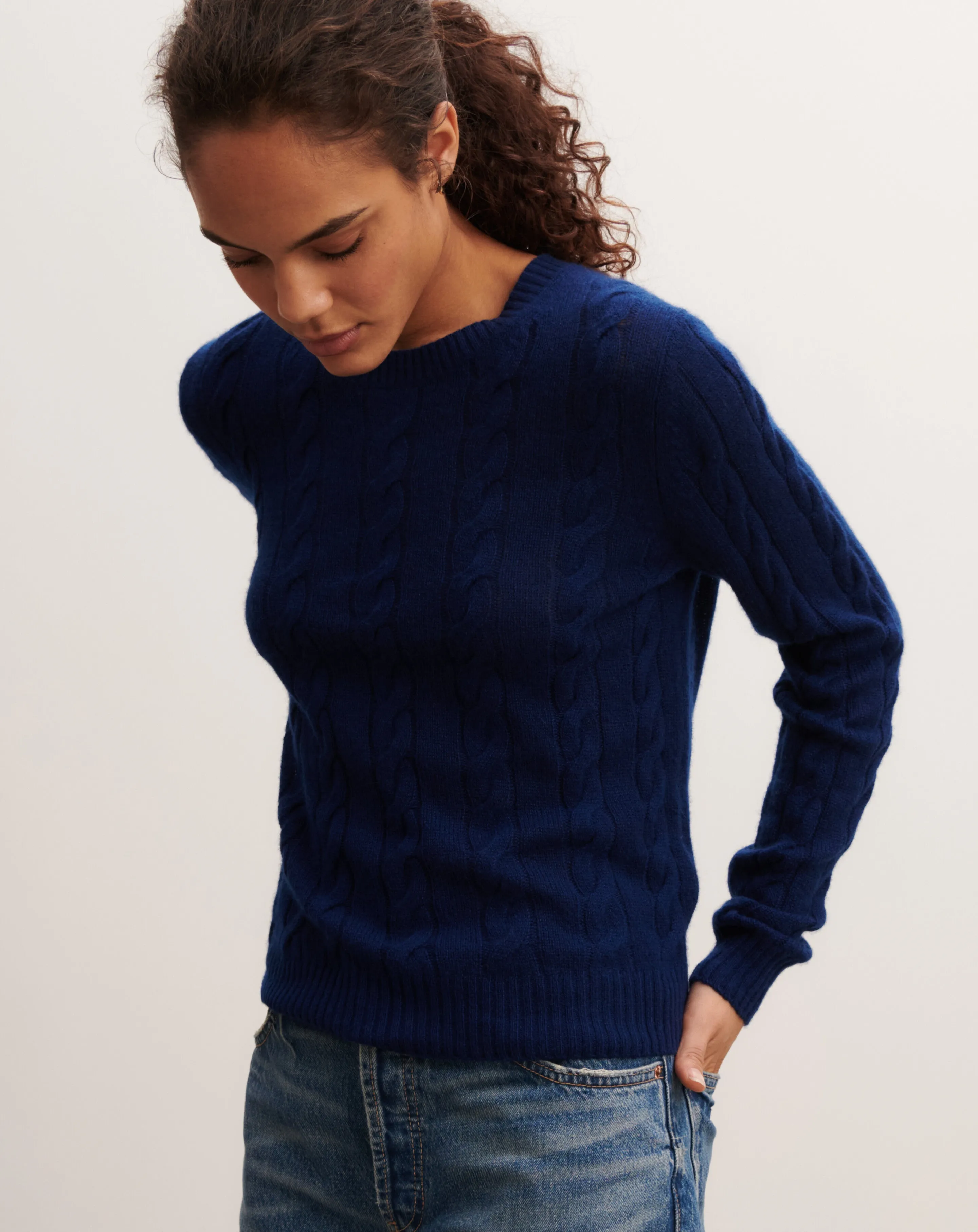Lightweight cable pullover Eric Bompard