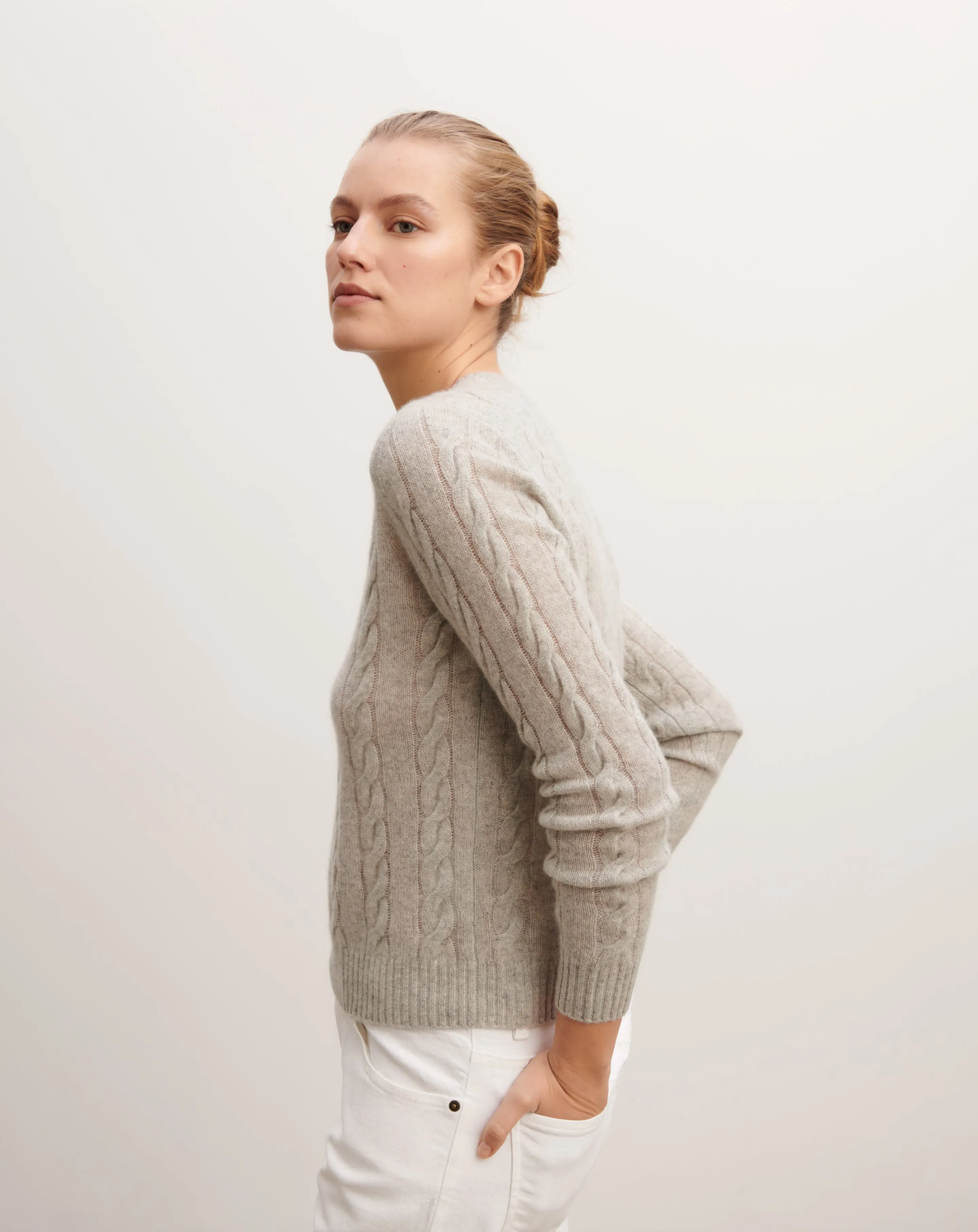 Lightweight cable pullover Eric Bompard