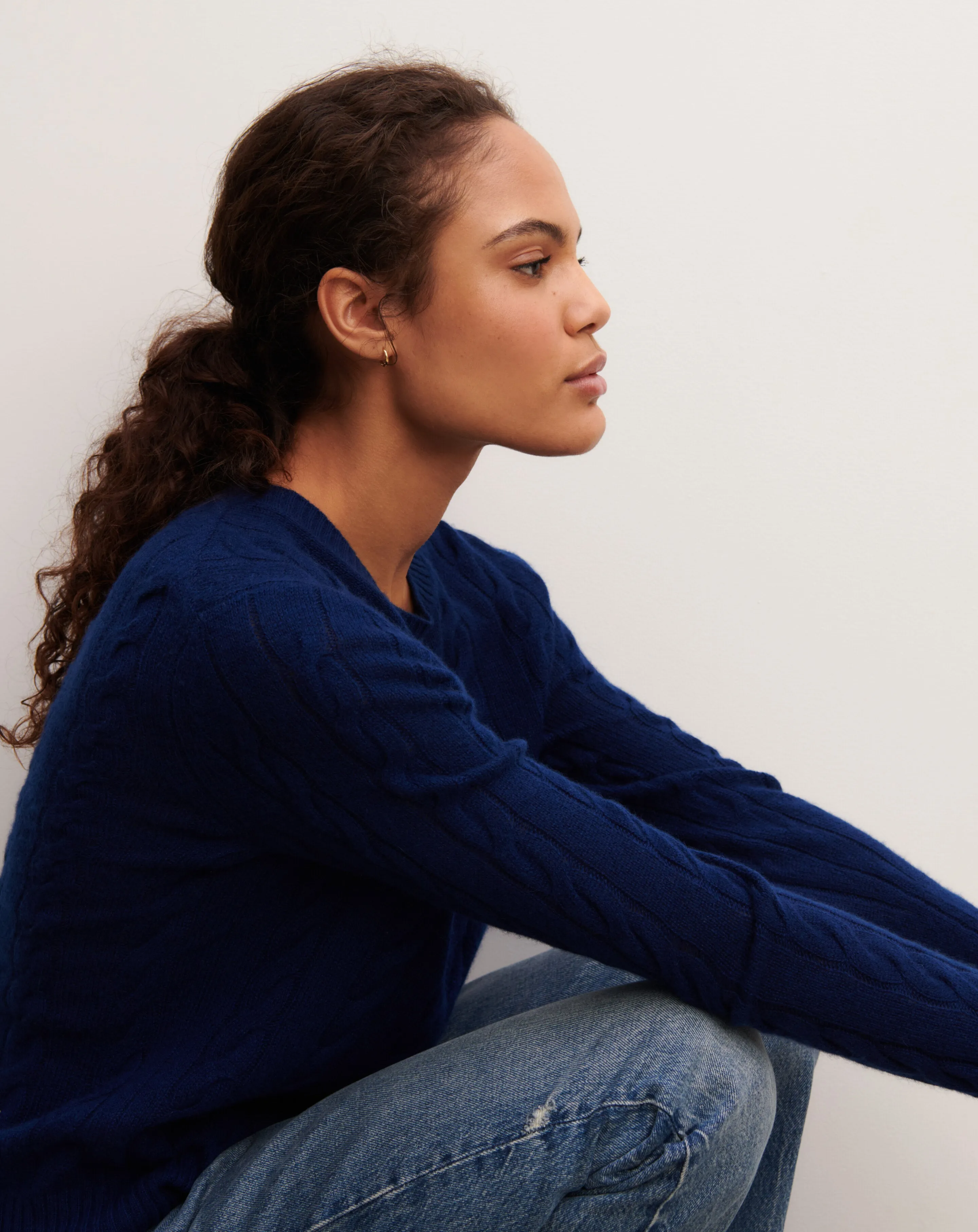Lightweight cable pullover Eric Bompard