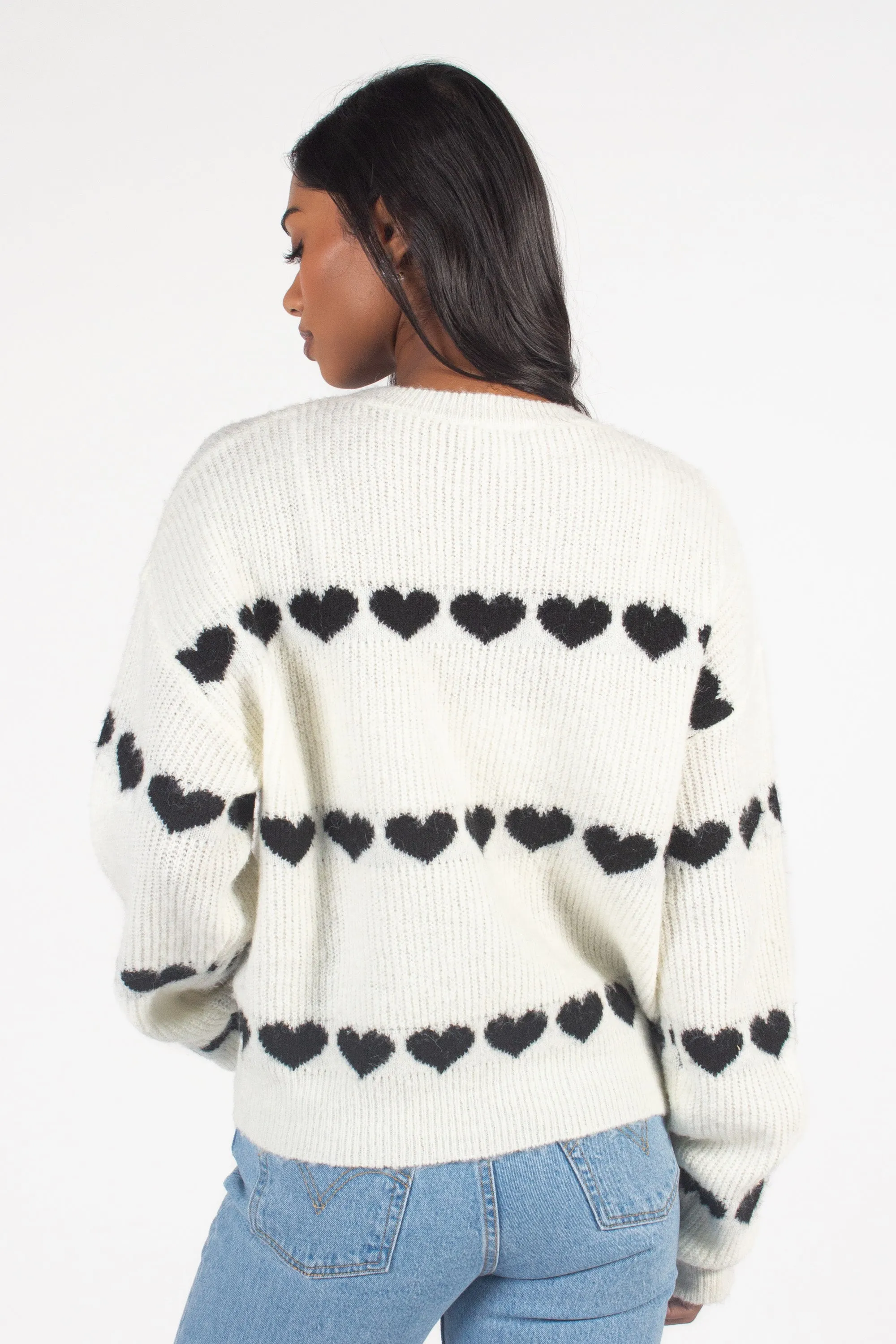 Lilliana Heart Knit Sweater