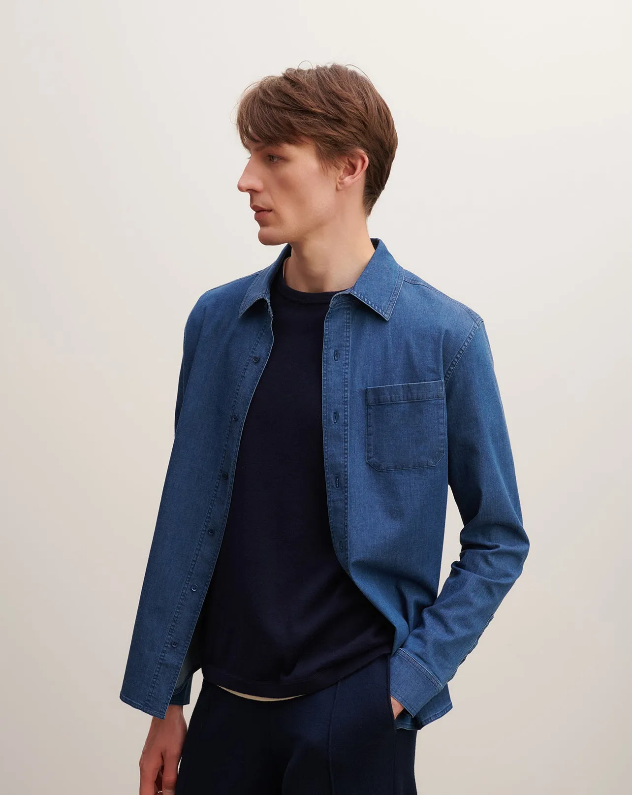 Loose denim shirt Eric Bompard