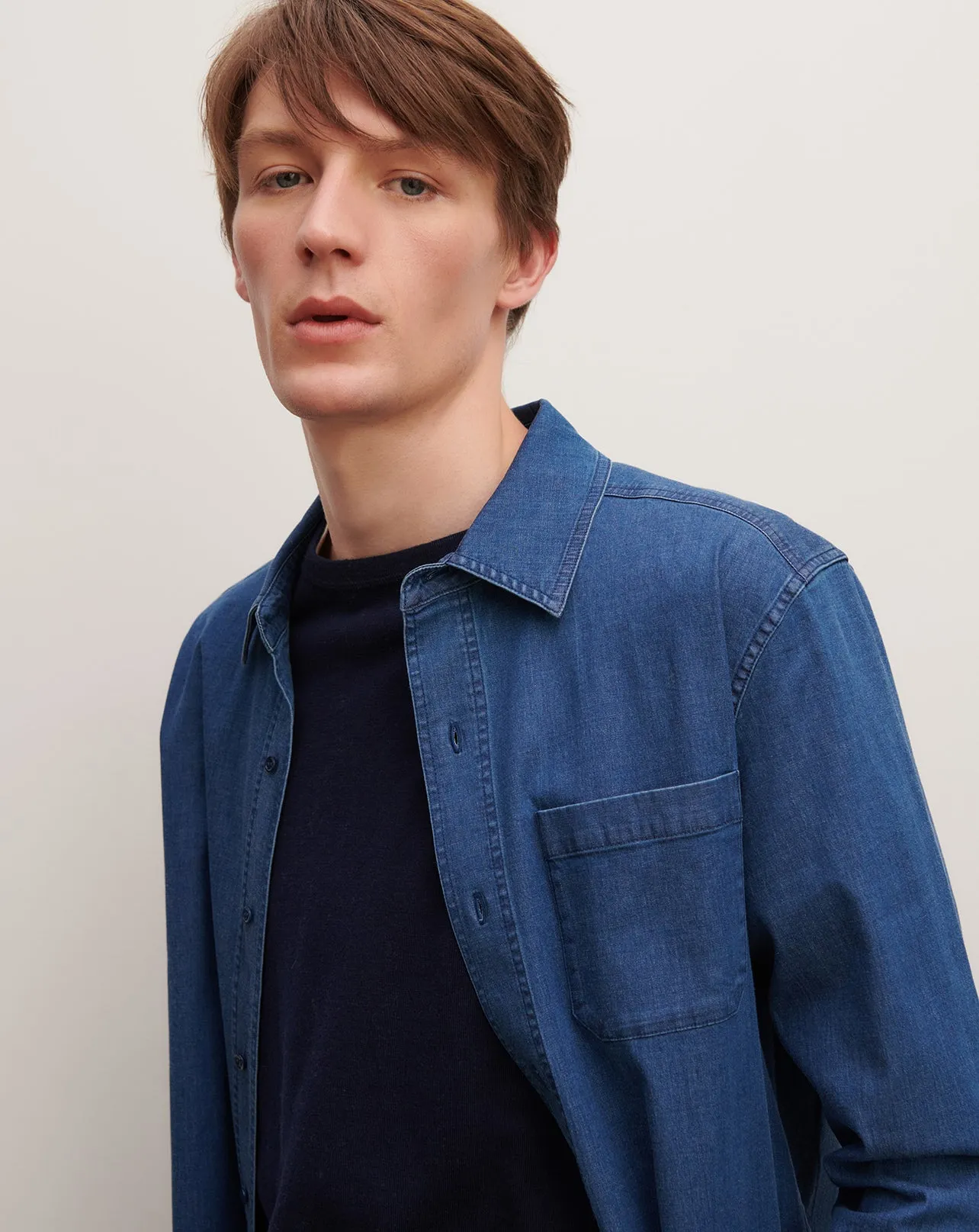 Loose denim shirt Eric Bompard