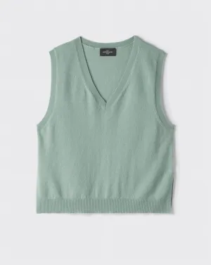 Loose sleeveless V-neck pullover Eric Bompard