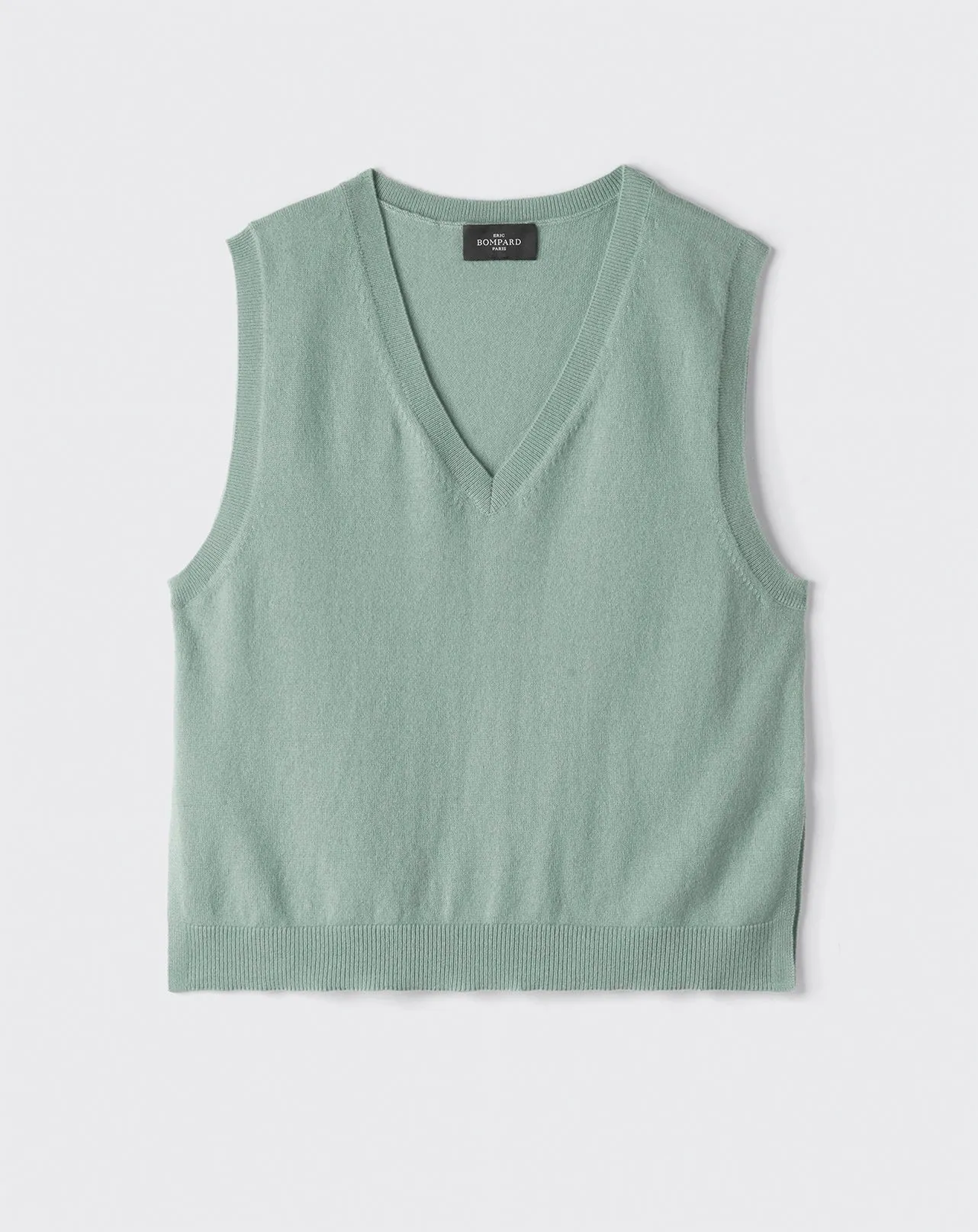 Loose sleeveless V-neck pullover Eric Bompard