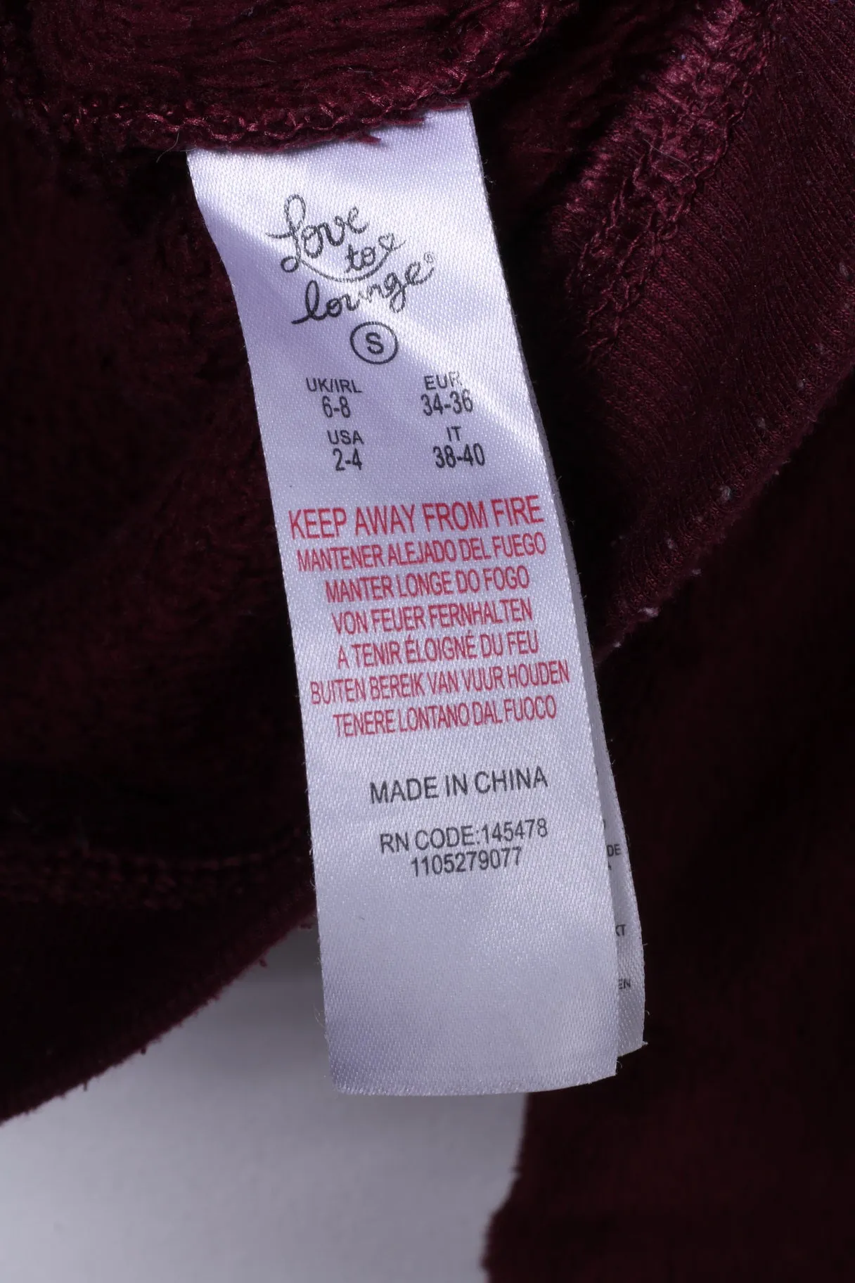 Love to Lounge Womens S Night Shirt Burgundy Harry Potter Sleep Soft Top