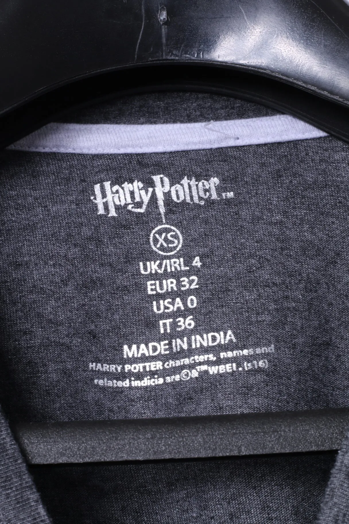 Love To Lounge Womens XS Night Shirt Long Grey Cotton Harry Potter The Deathly Hallows