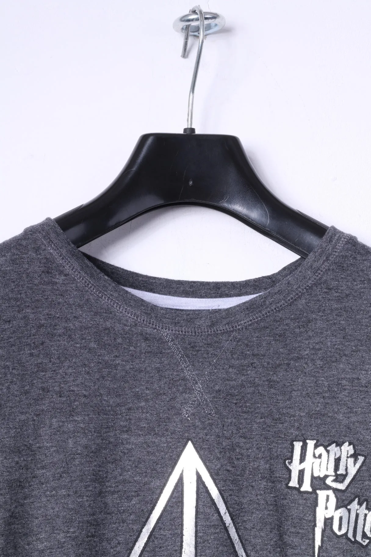 Love To Lounge Womens XS Night Shirt Long Grey Cotton Harry Potter The Deathly Hallows