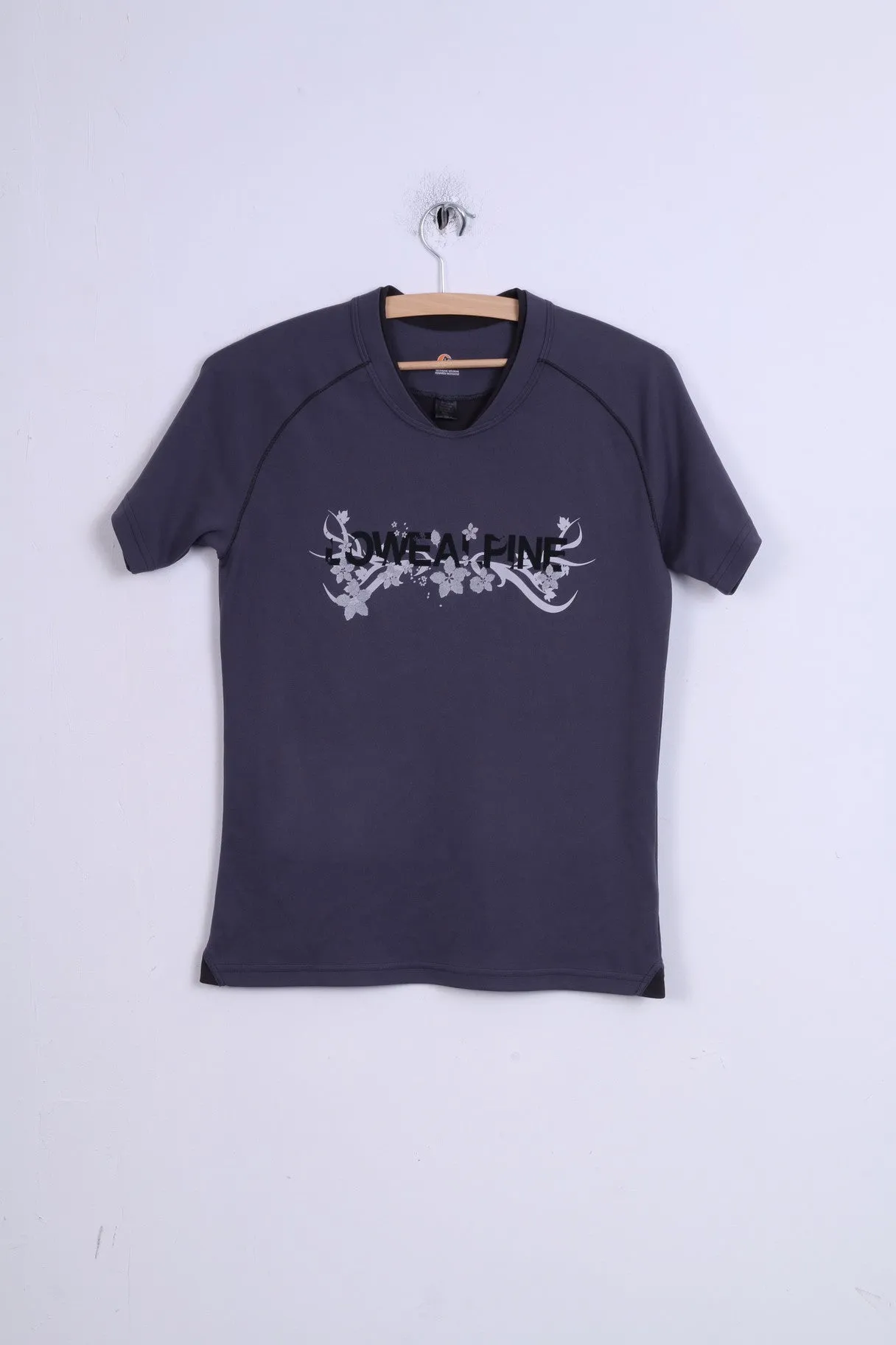 Lowe Alpine Womens M Shirt Grey Tourist Outdoor Top Graphic V Neck