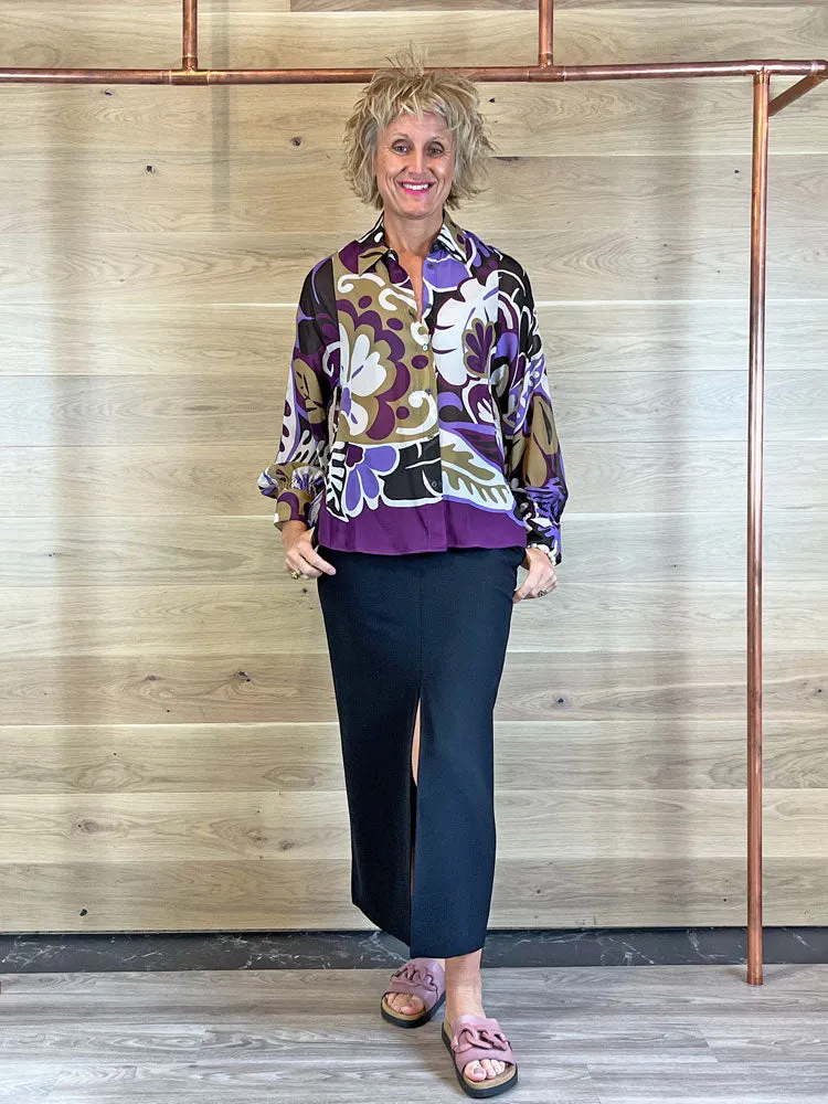 Luisa Cerano Blouse with Floral Print Multi