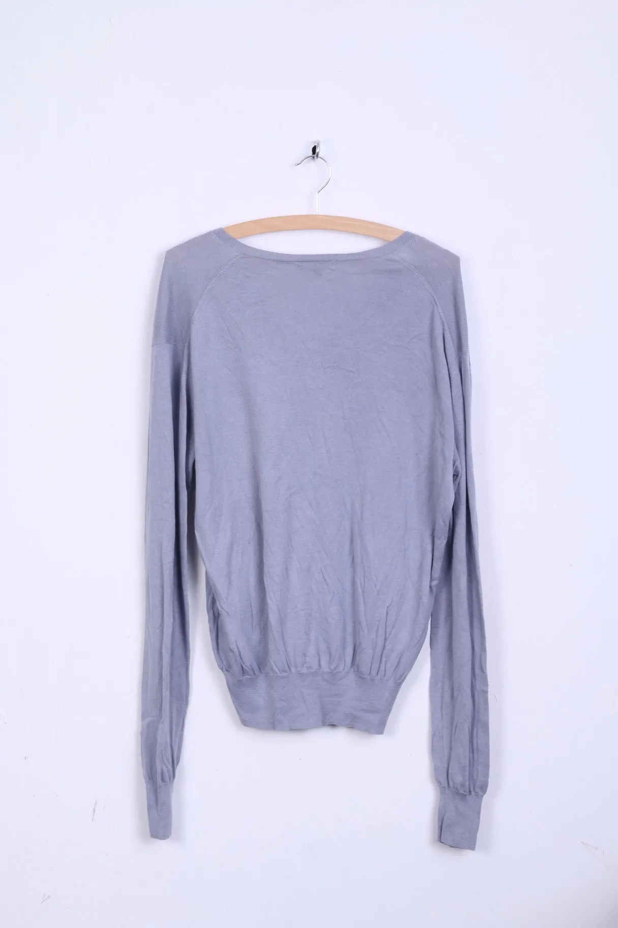 Lyle&Scott Mens XL Jumper Gray Sweater V Neck Cotton