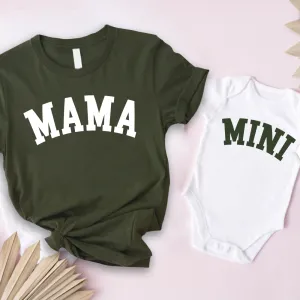 Mama & Mini College Matching T-Shirt & Baby Vest