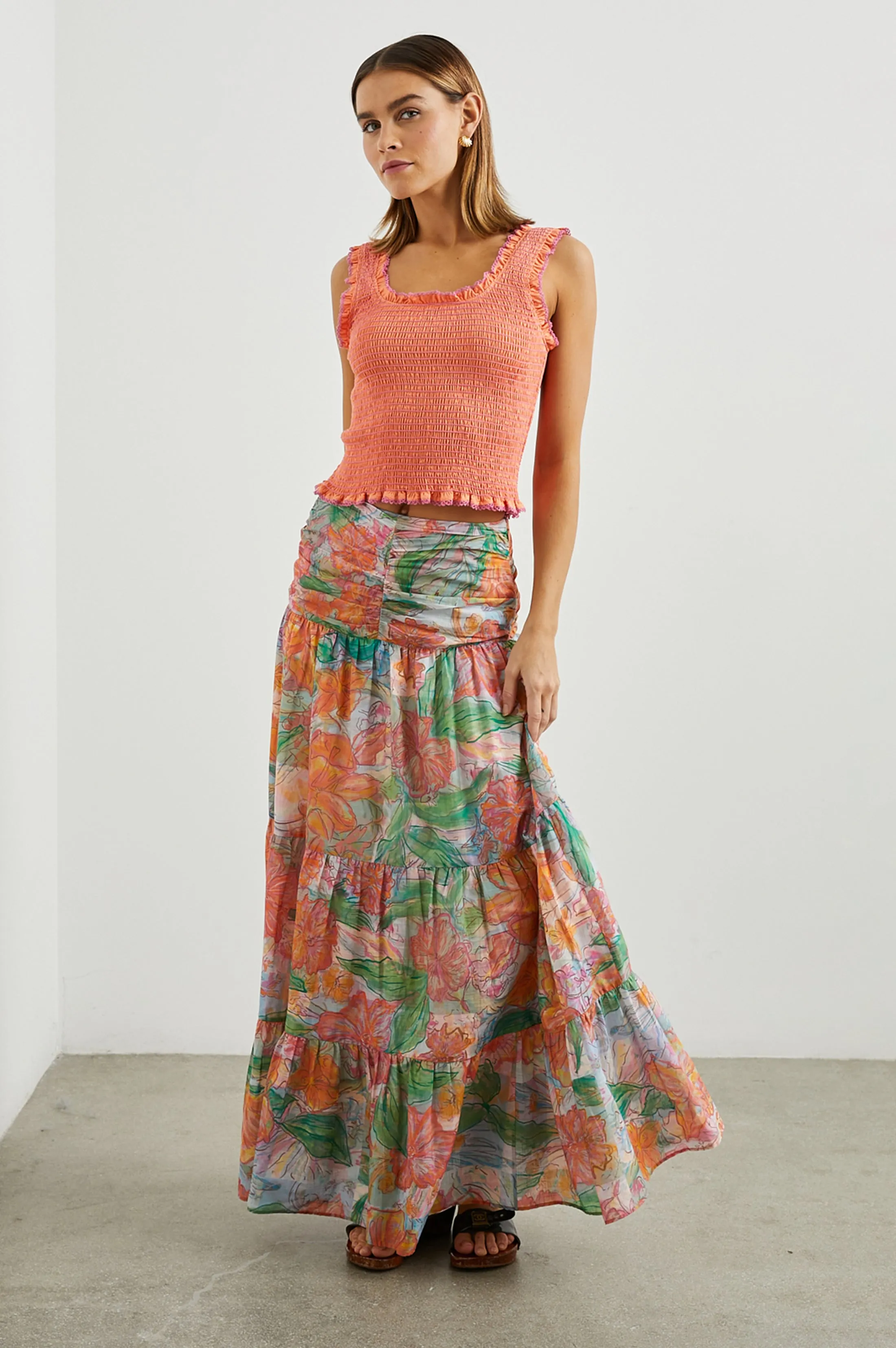 MAXINE TOP - PAPAYA Rails