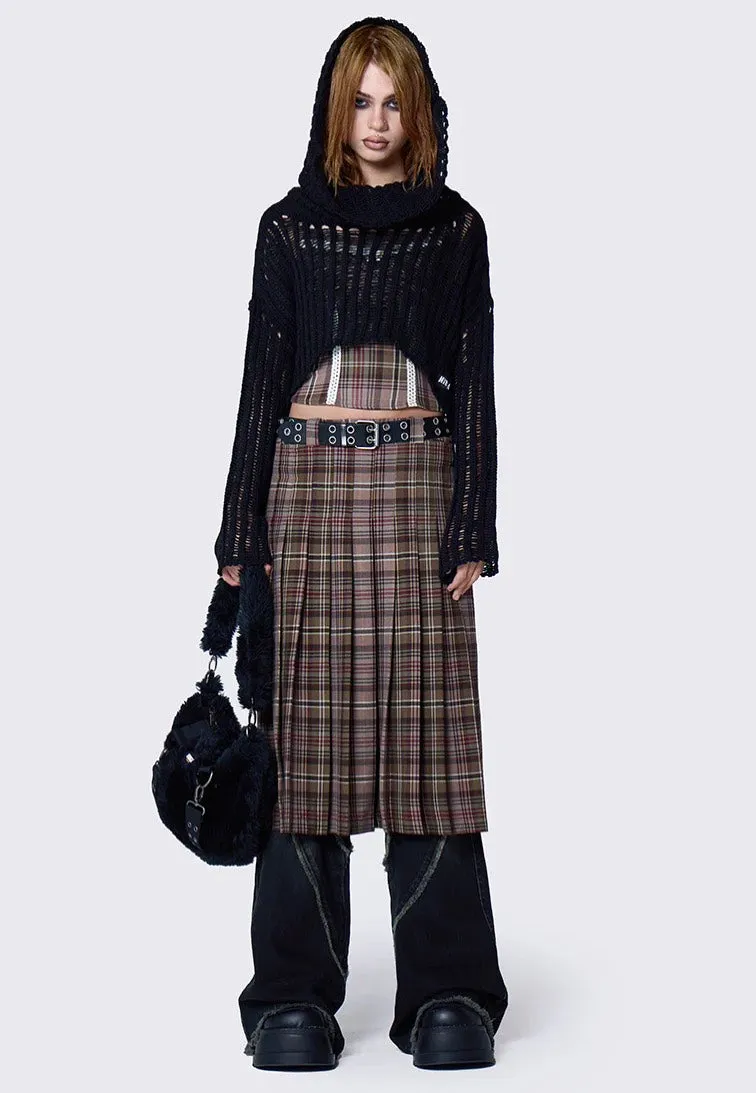Minga London - Dexie Hooded Crop Black - Pullover