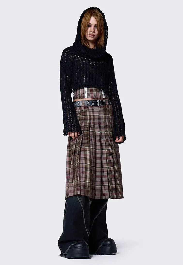 Minga London - Dexie Hooded Crop Black - Pullover