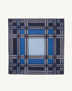 Neo tartan print square scarf Eric Bompard