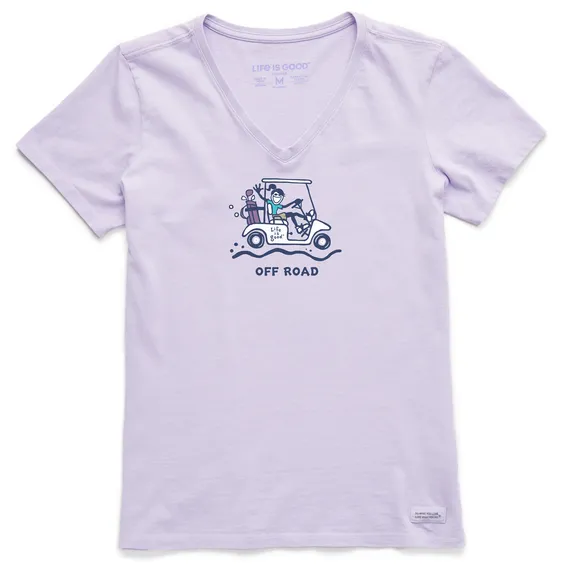 New Life is Good Crusher Tee Jackie Off Road Golf T-shirt - Purple MSP$29.50