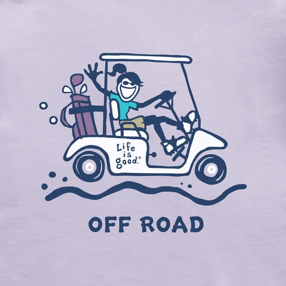 New Life is Good Crusher Tee Jackie Off Road Golf T-shirt - Purple MSP$29.50