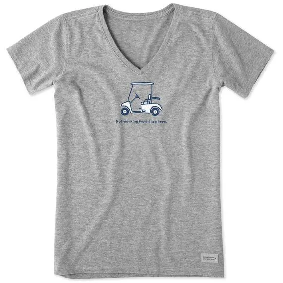 New Life is Good Women's Not Working From Anywhere Crusher Tee