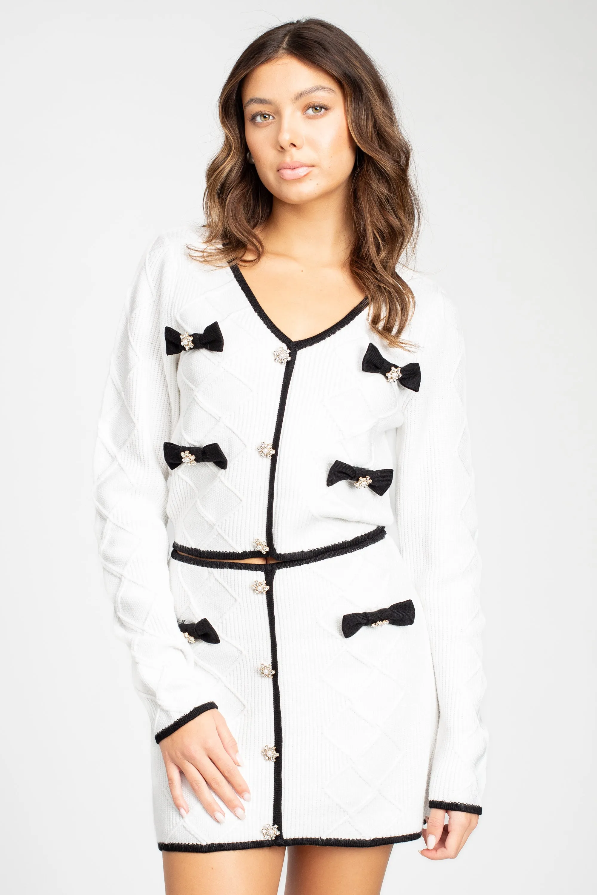 Noelle Jeweled Bow Sweater