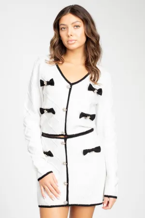Noelle Jeweled Bow Sweater