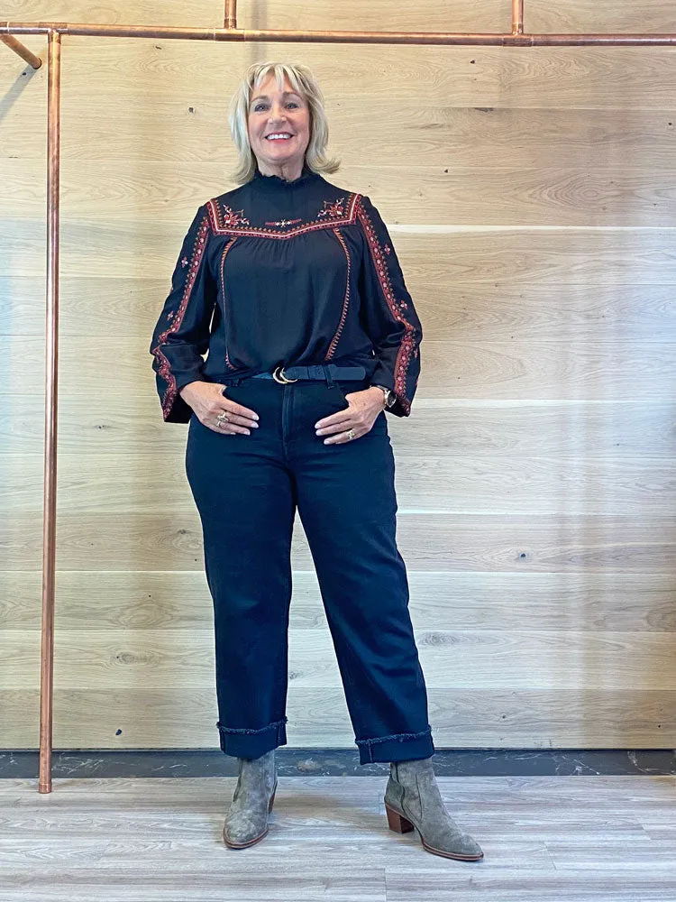 Odd Molly Wanda Blouse Almost Black
