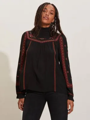 Odd Molly Wanda Blouse Almost Black