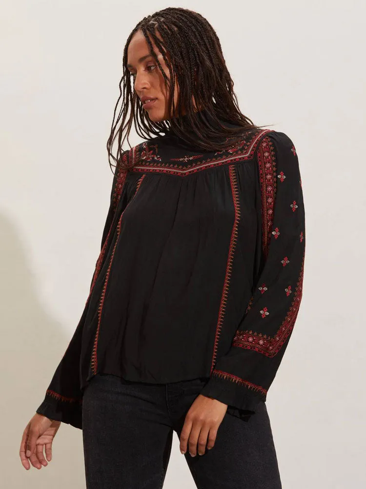 Odd Molly Wanda Blouse Almost Black