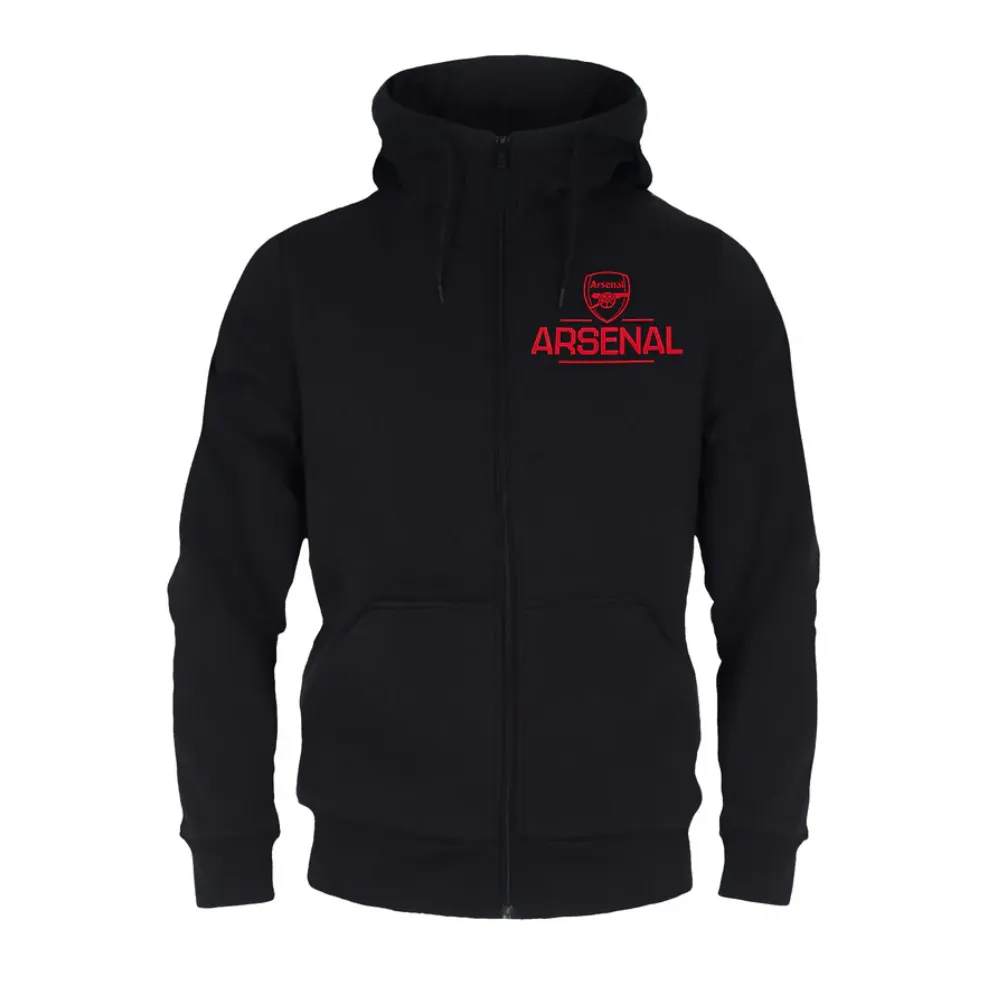 Official Arsenal Adults Zip Hoodie