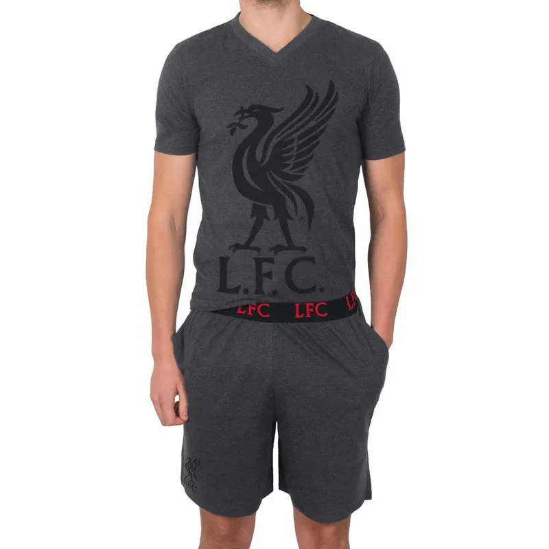 Official Liverpool FC Mens Shorts & Tee Pyjama Set