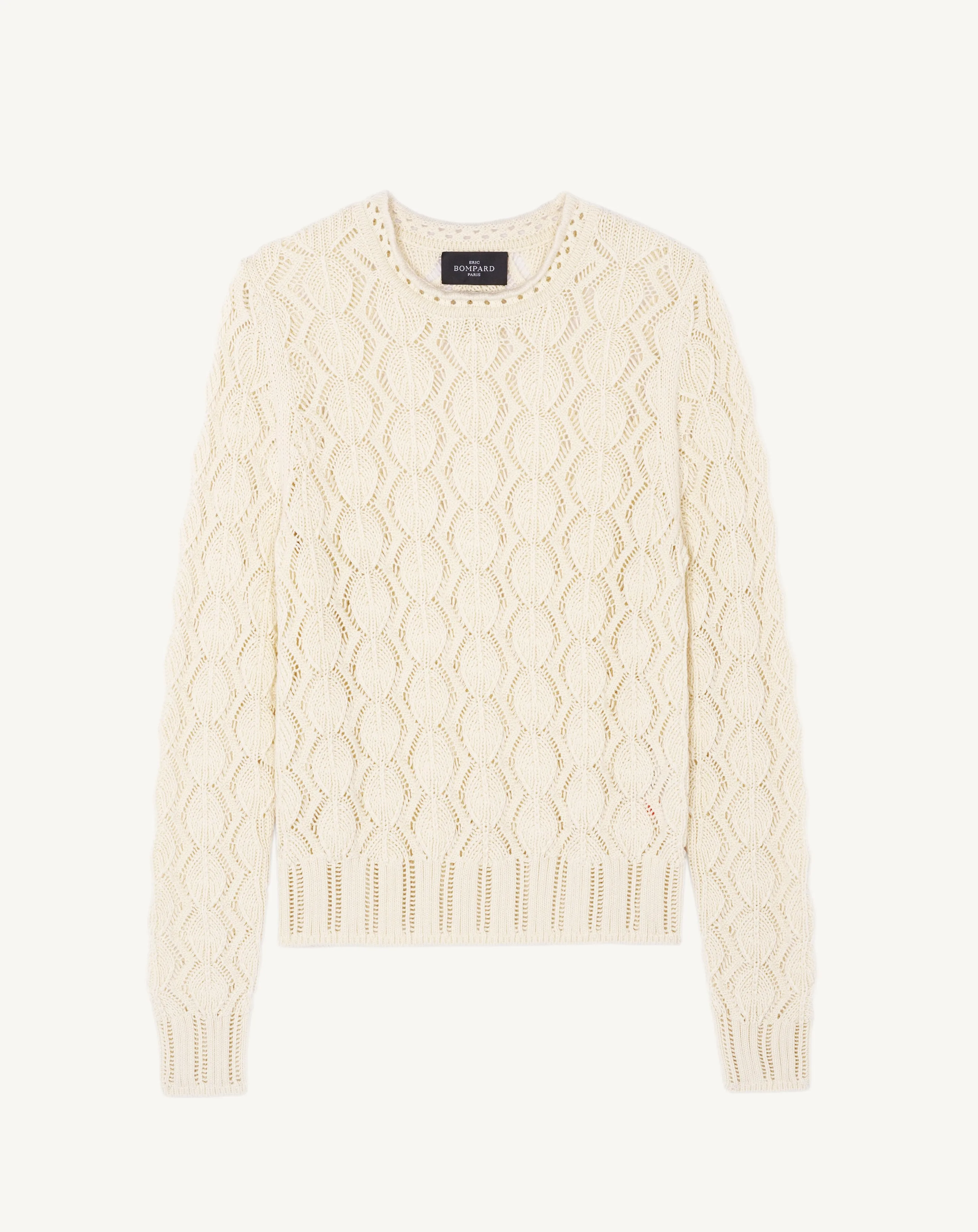 Openwork round neck pullover Eric Bompard