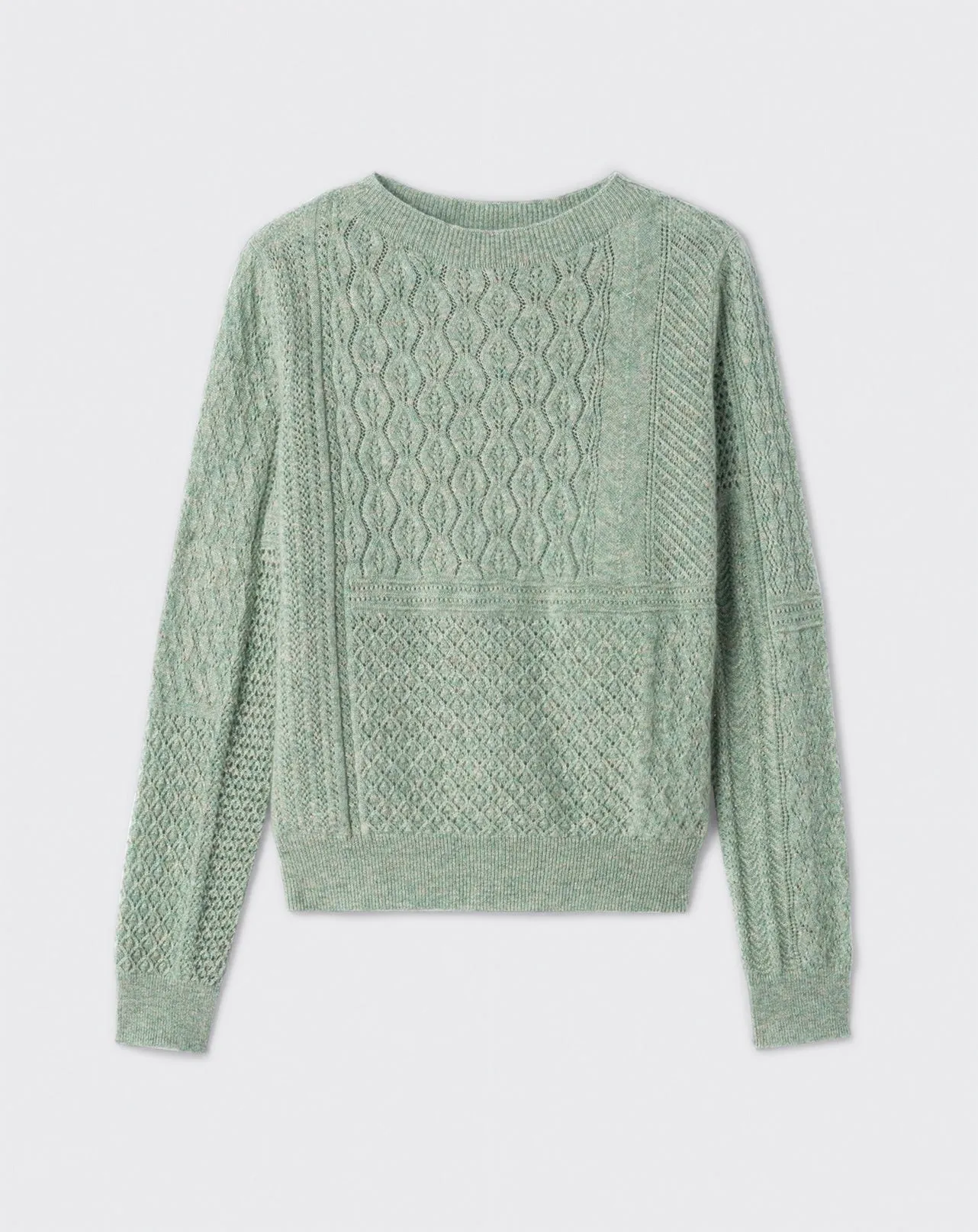 Openwork round neck pullover Eric Bompard